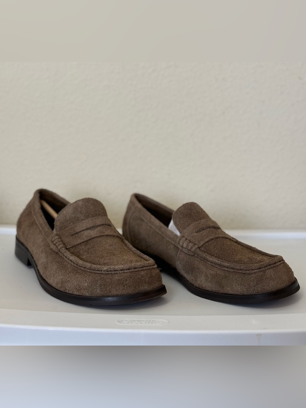 NWB Aldo Brown Suede Loafers Size Mens 8 Slip-On Shoes